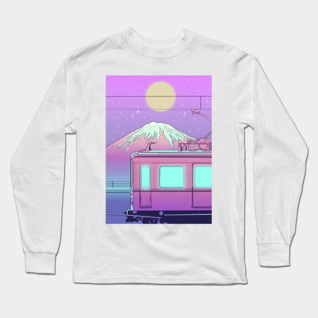Night Train Long Sleeve T-Shirt by Gariswave